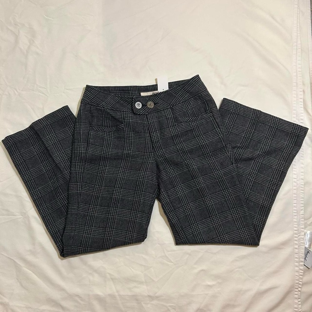 Plaid Wide-Leg Pants